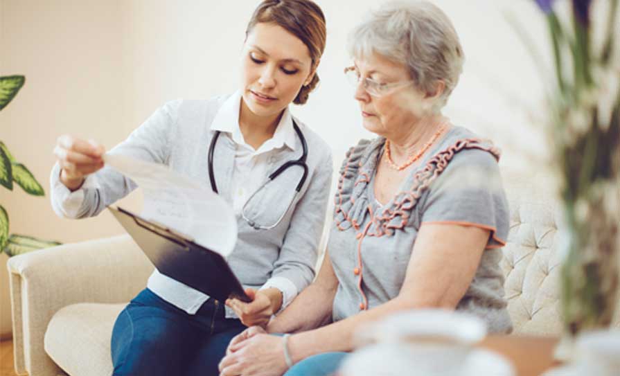 Doctor communicating with patient