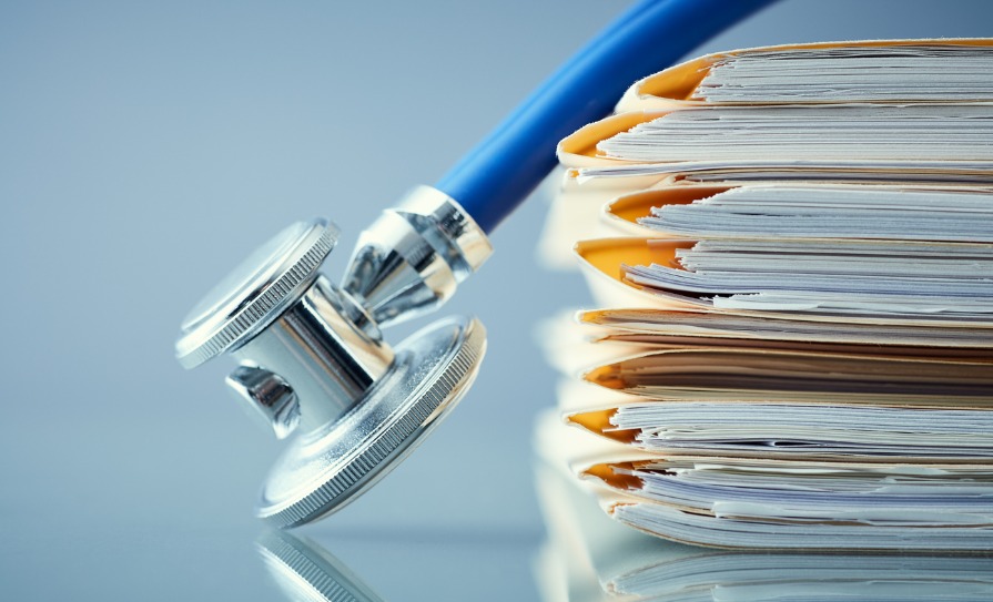 stack of medical records